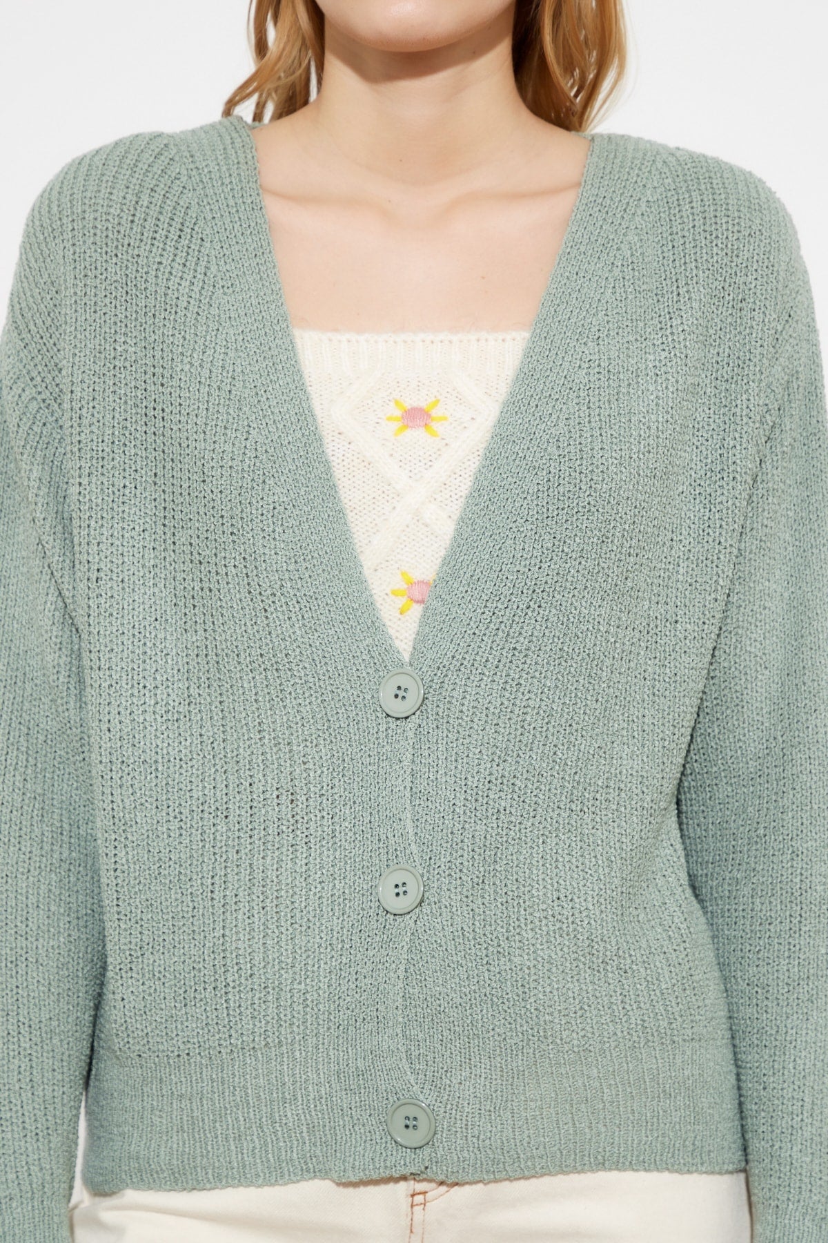 Trendyol Button Detail Cardigan