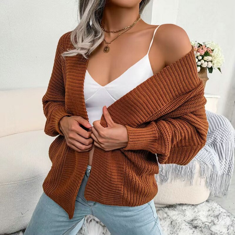 Women Autumn Knit Loose Cardigan