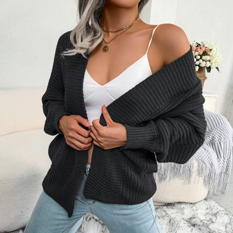 Women Autumn Knit Loose Cardigan