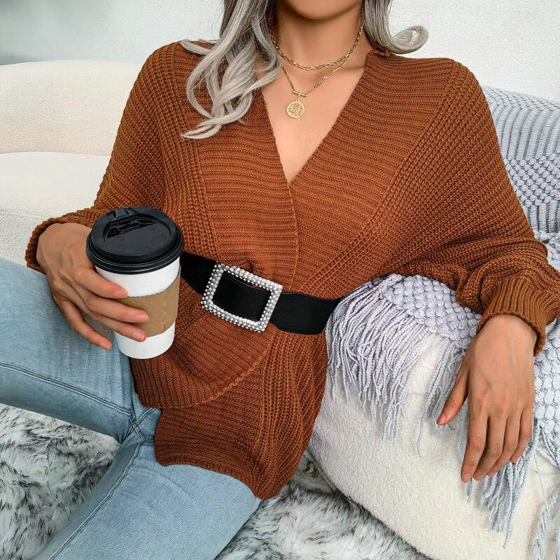 Women Autumn Knit Loose Cardigan
