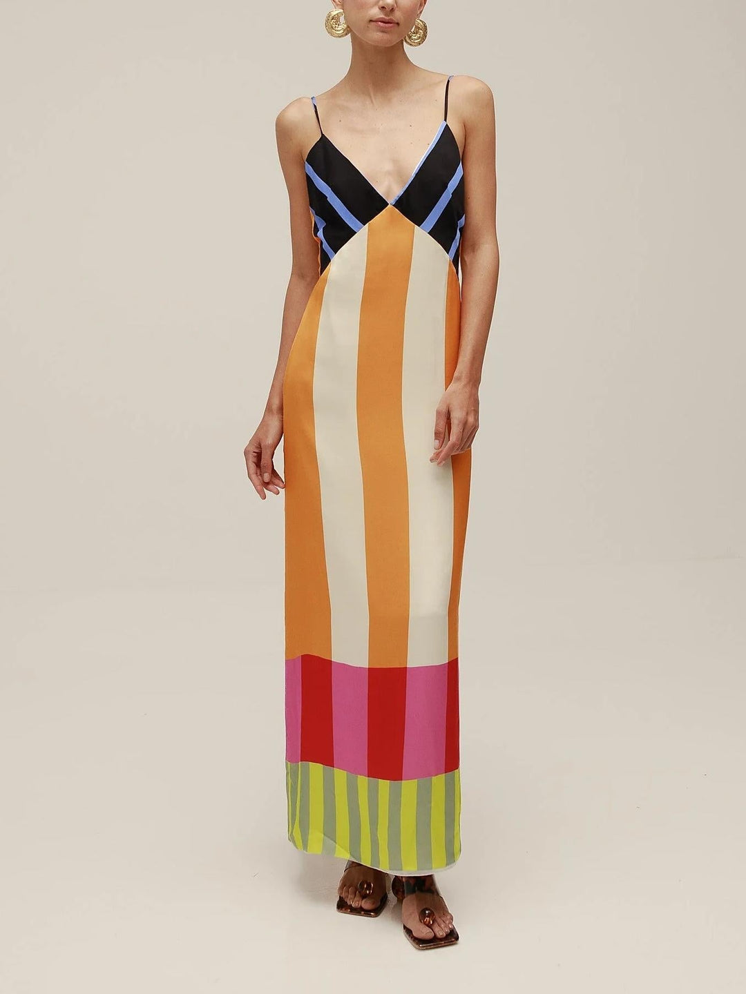 Floral Print Long Sleeve Flowy A-Line Maxi Dress 2