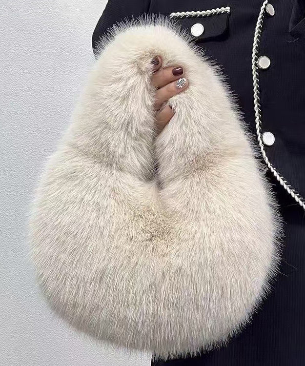 Faux Fur Fluffy Chain Strap Handbag