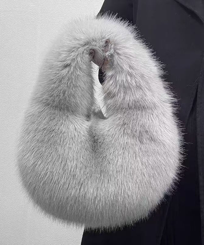 Faux Fur Fluffy Chain Strap Handbag