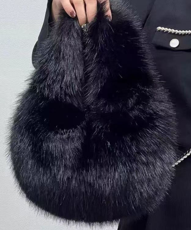 Faux Fur Fluffy Chain Strap Handbag