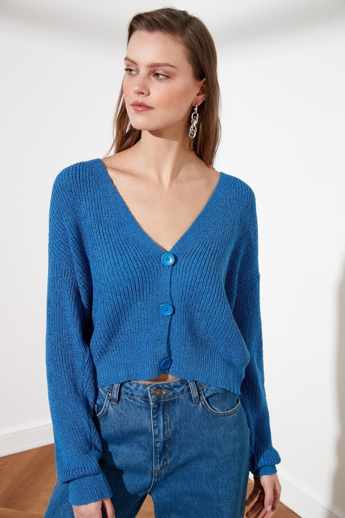 Trendyol Button Detail Cardigan