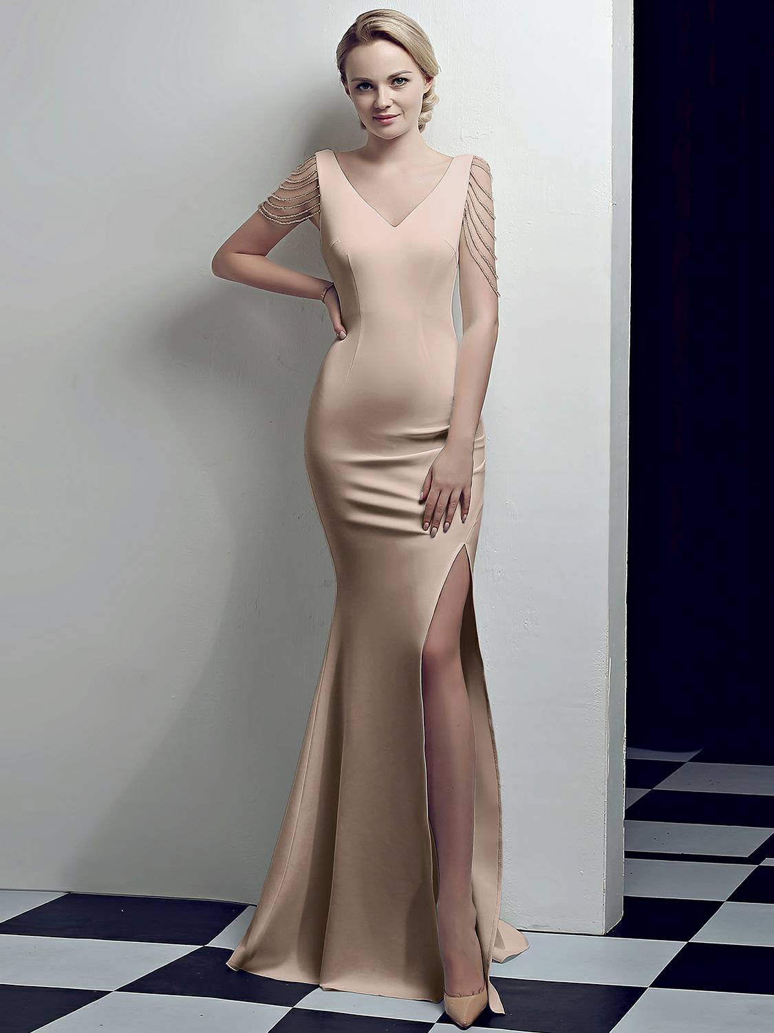slim evening dress