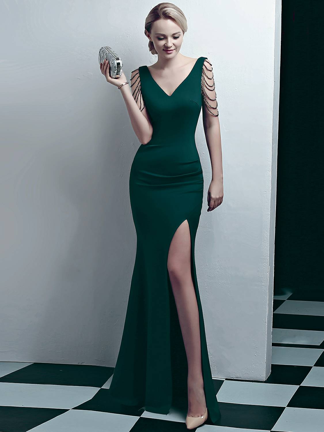 slim evening dress