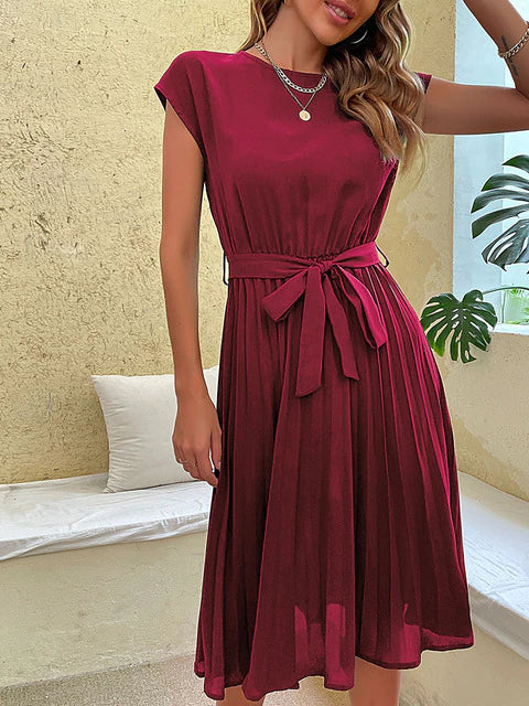 Paula Premium Cecilia Mini Dress with Short Sleeves and Pleats Boutique Collection