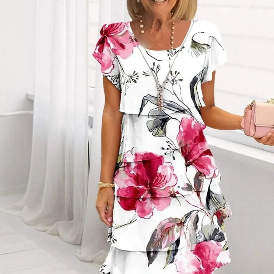 Marisa Elegant Floral Womens Urban Dress for Seasonal Wardrobe Essential