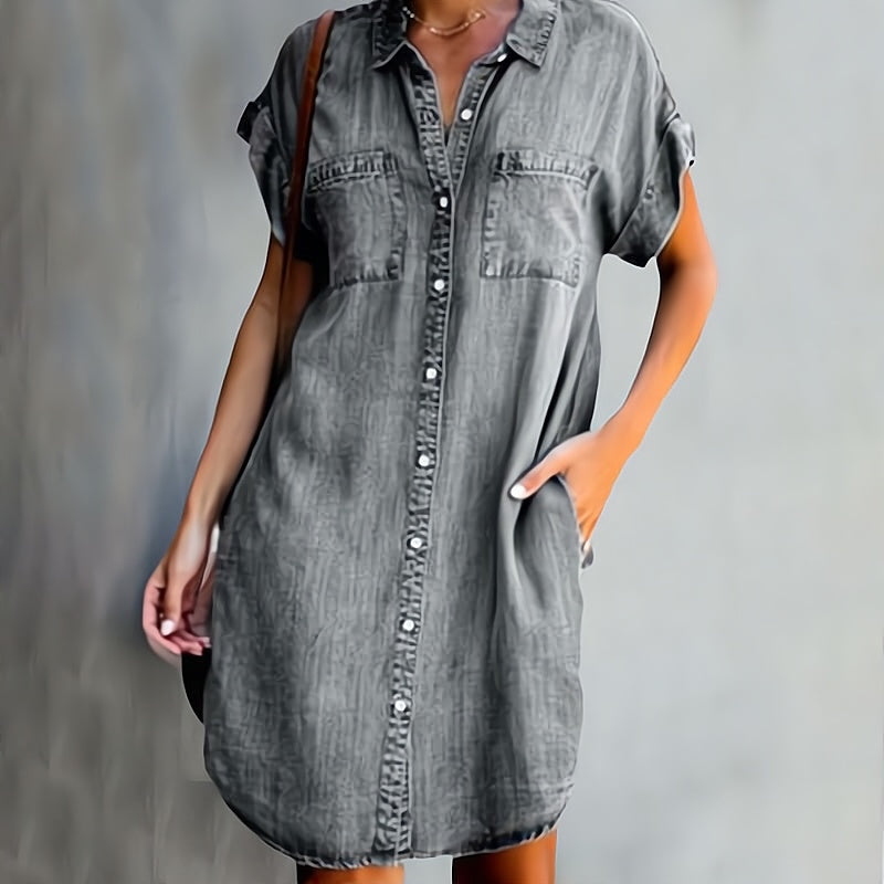 Blanca Denim Dress For Dress with Relaxed Fit and Comfort Fit Design