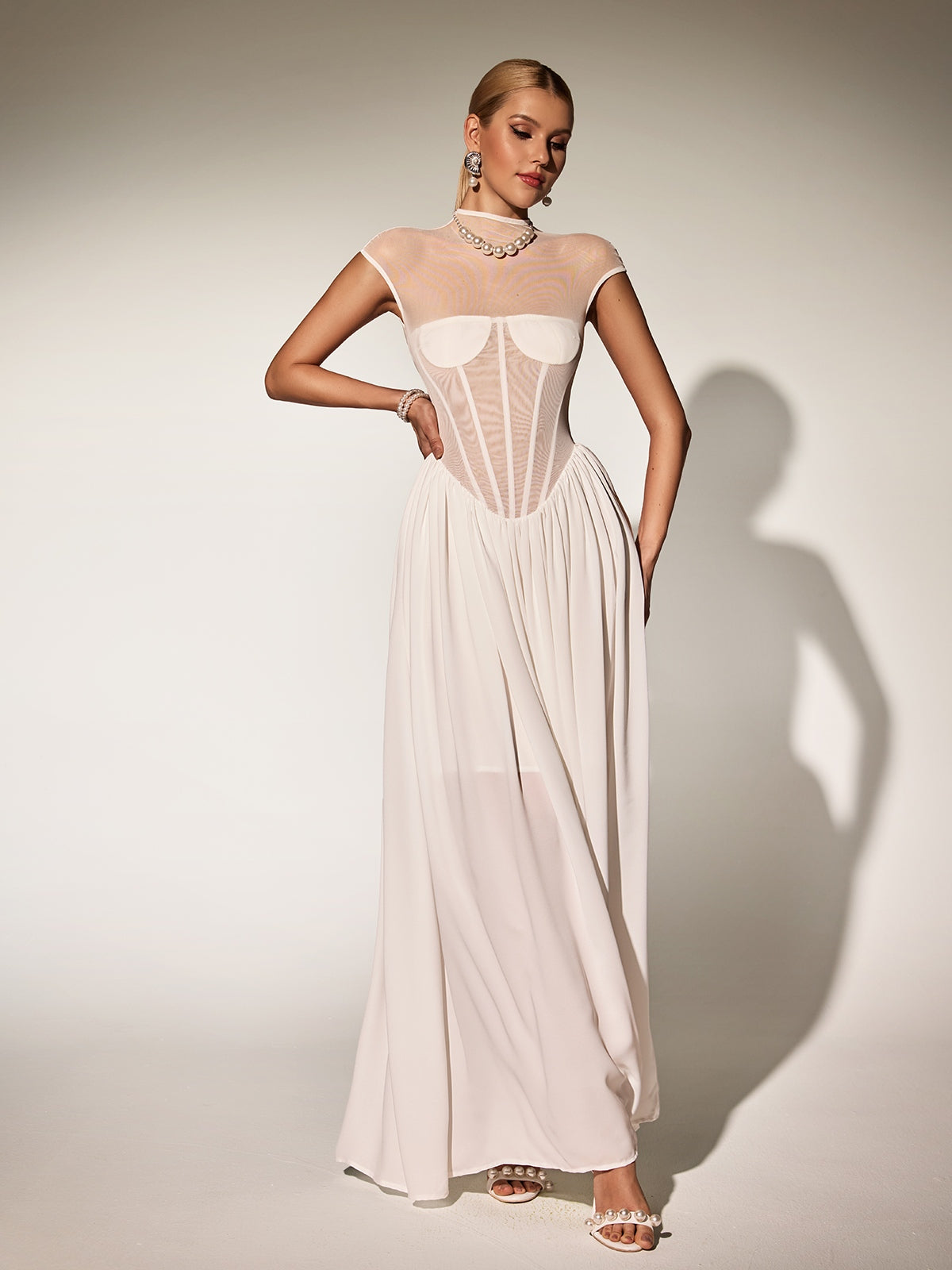 Sleeveless Corset Maxi Dress