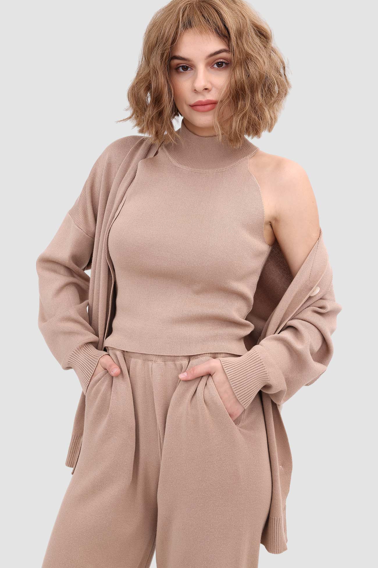 Hilda Knitted Crop Tank Classic Dress with Premium Casual Styling