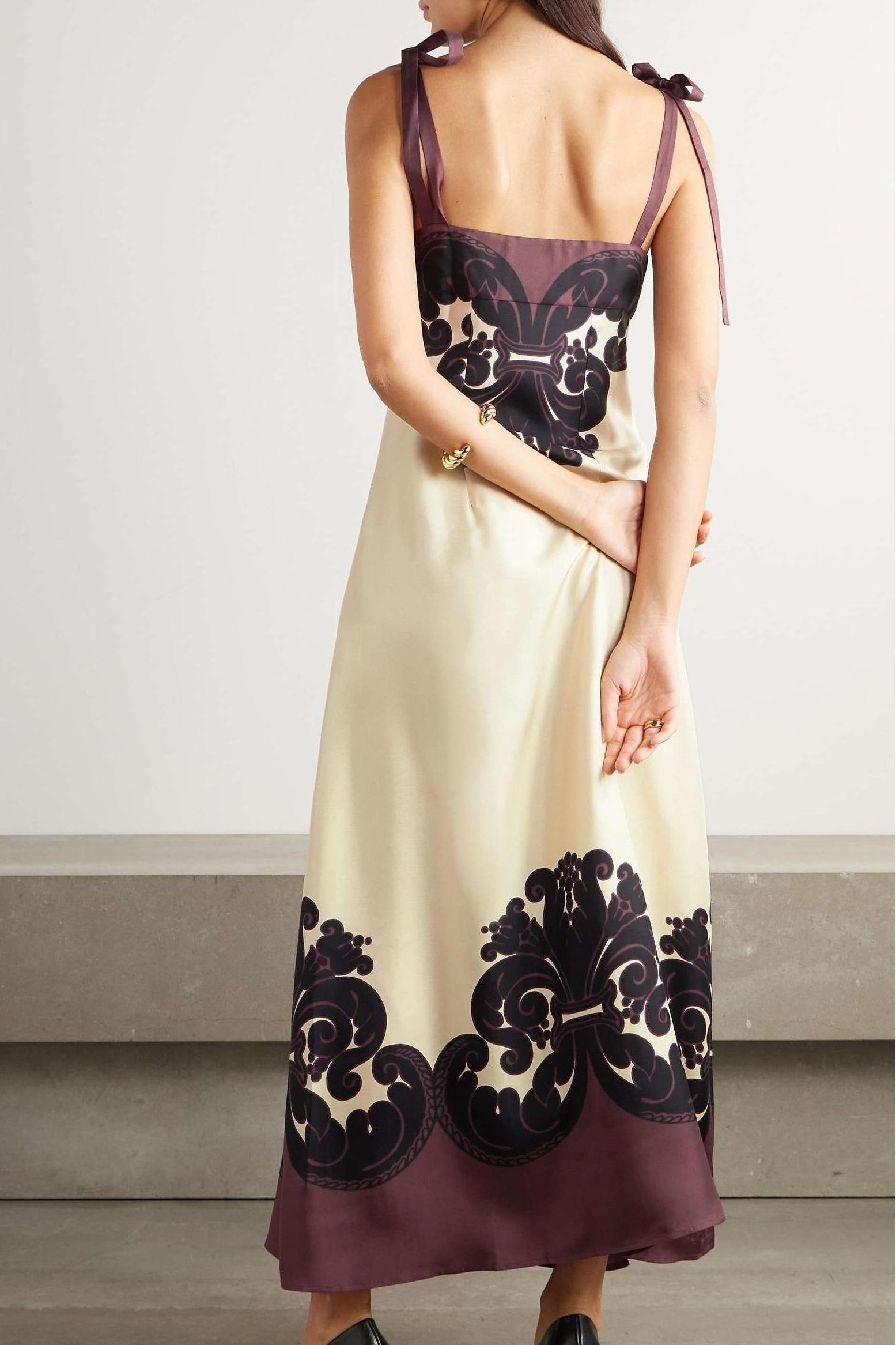 Judith Minimalist Printed Maxi Dress Evening Wear Edit
