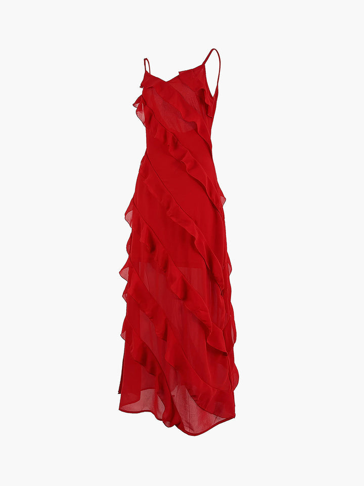 Ivonne Chic Dress with Ruffles Silhouette Collection