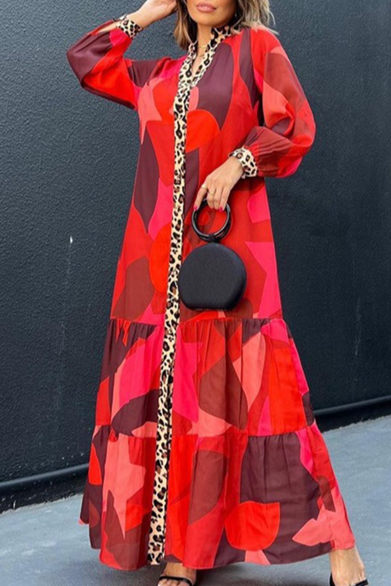 Eliana Long Dress With Dress with Relaxed Fit and Boutique Fashion Look