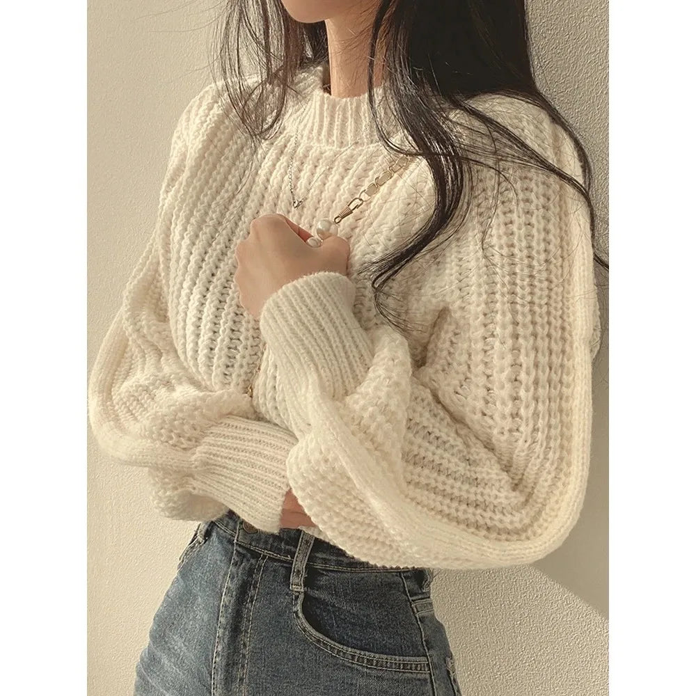 Loose Vintage Lantern Long Autumn Warm Chic Sweater