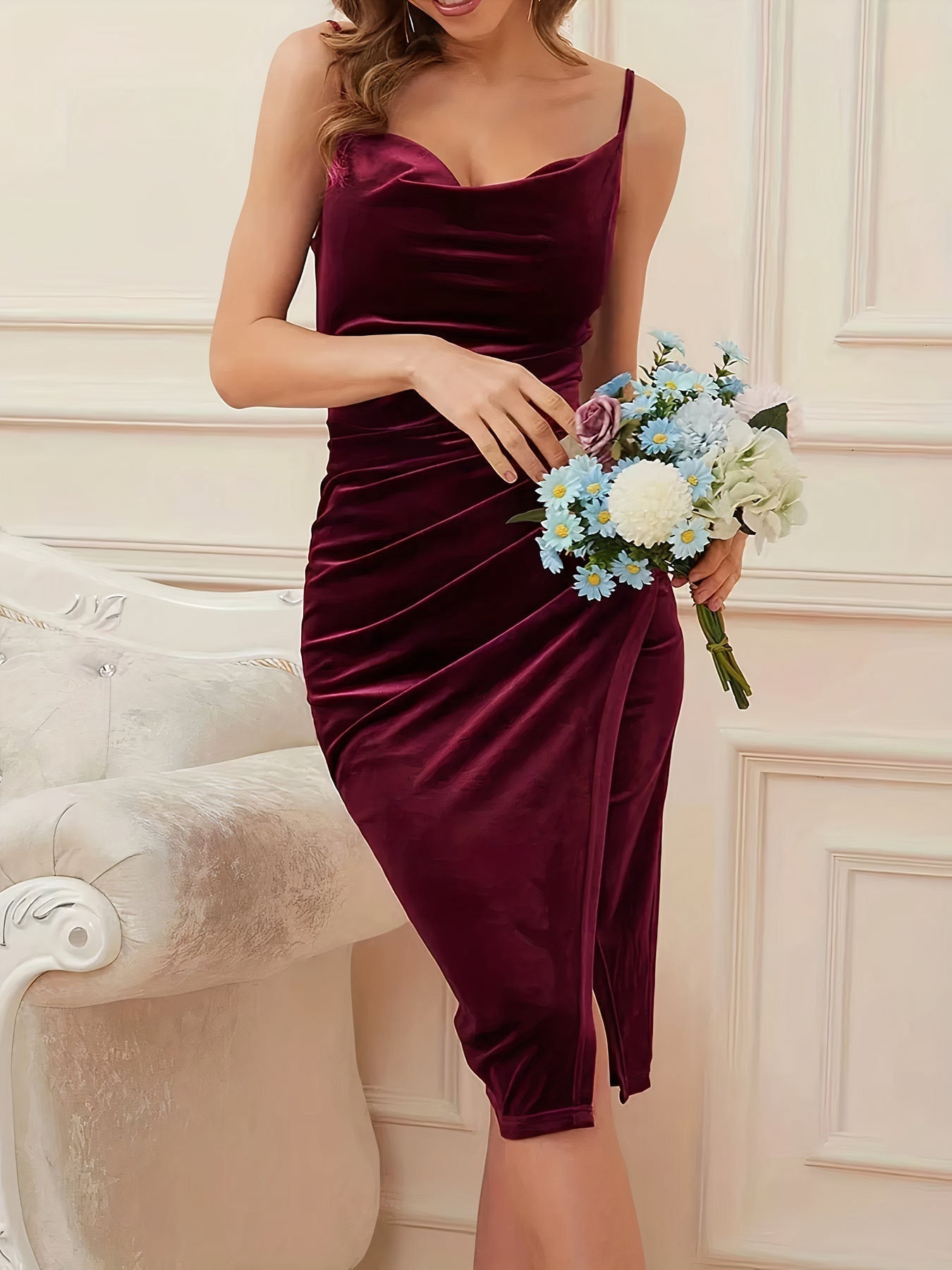 Julia Elevated Velvet Cocktail Dress Premium Wardrobe Essential