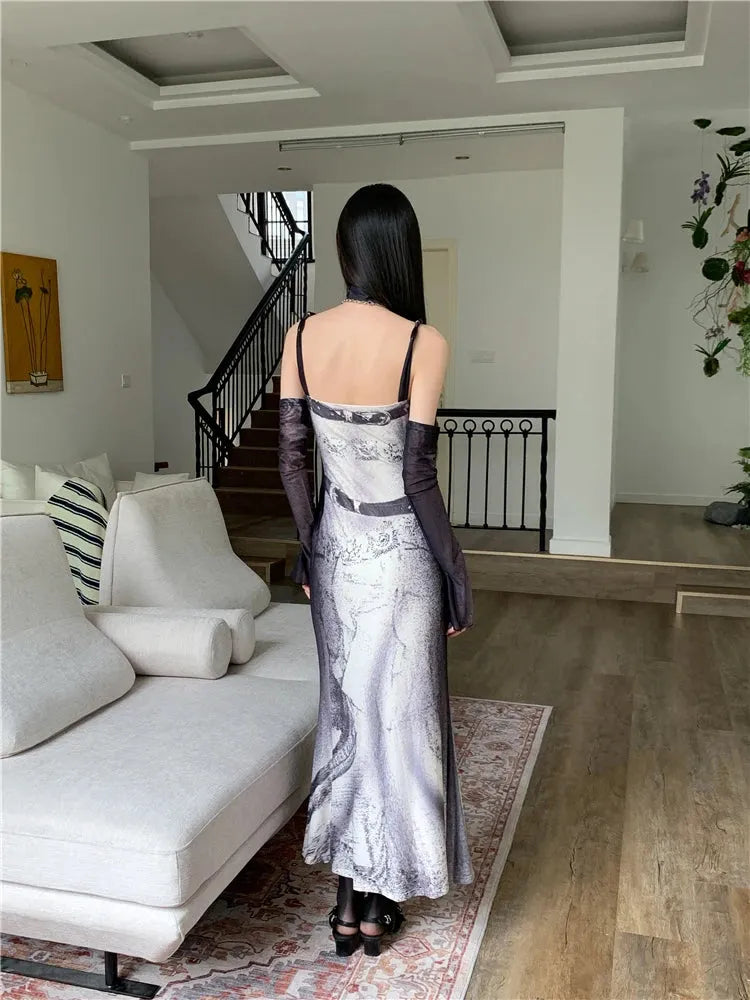 Marble Maxi Dress