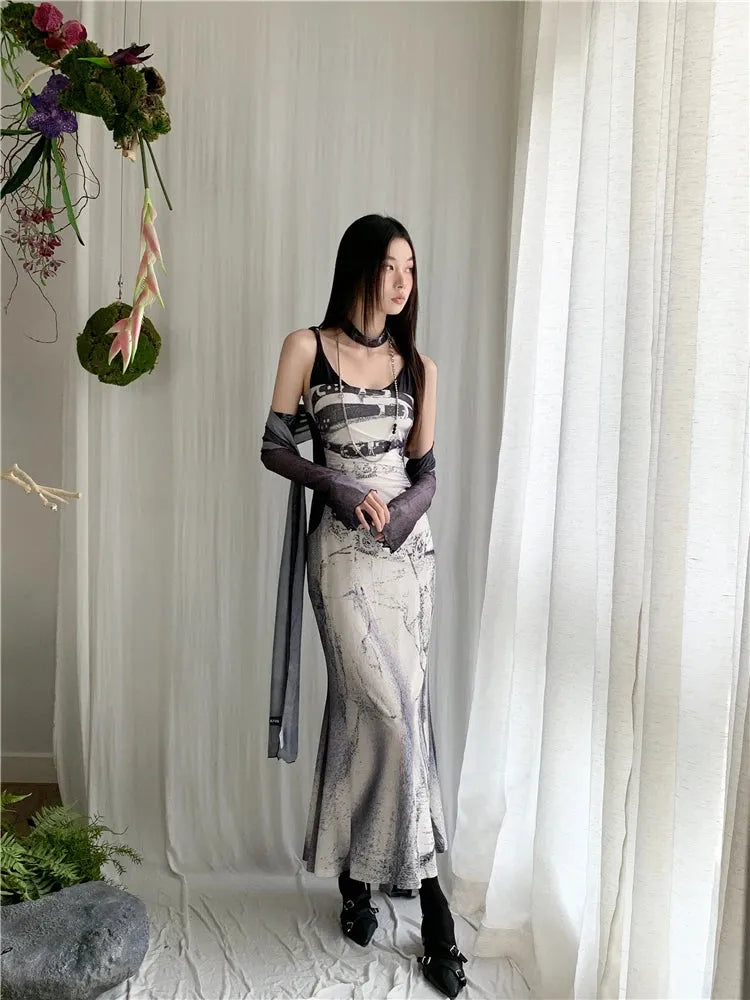 Marble Maxi Dress