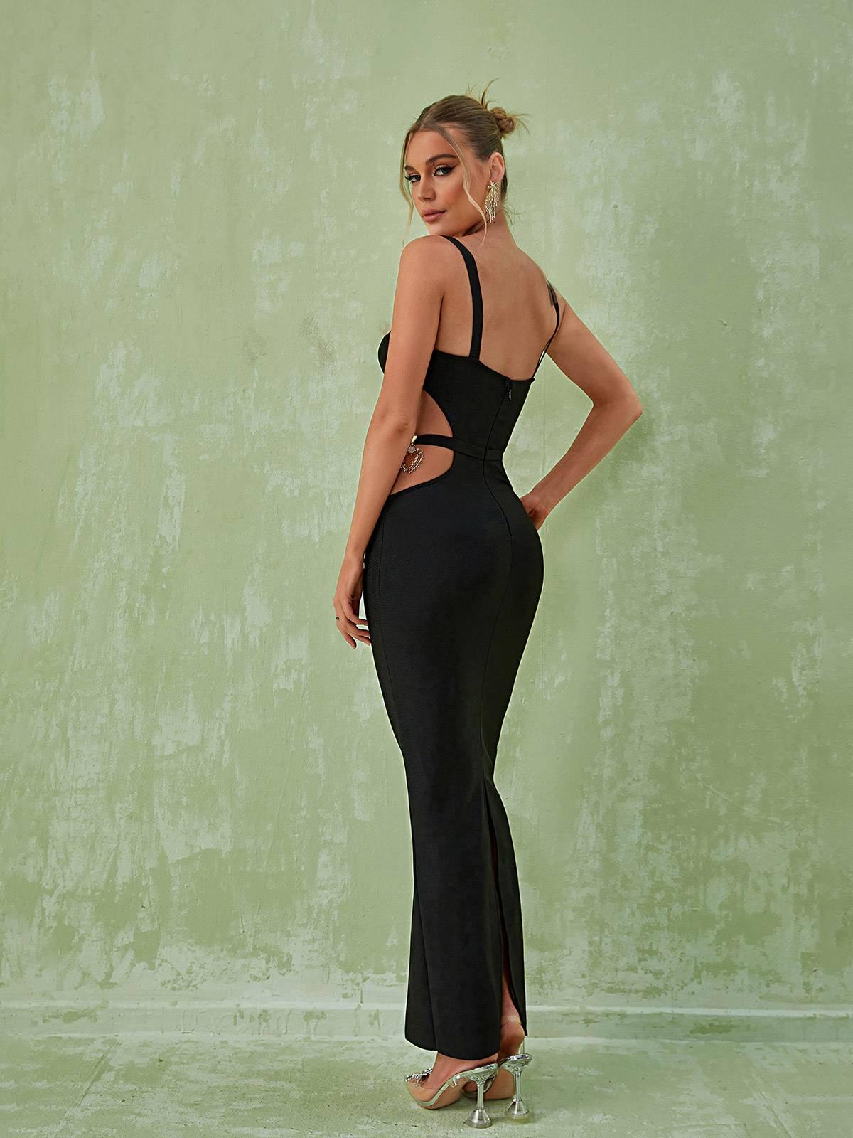 Margaux Embellished Cutout Maxi Dress In Pink
