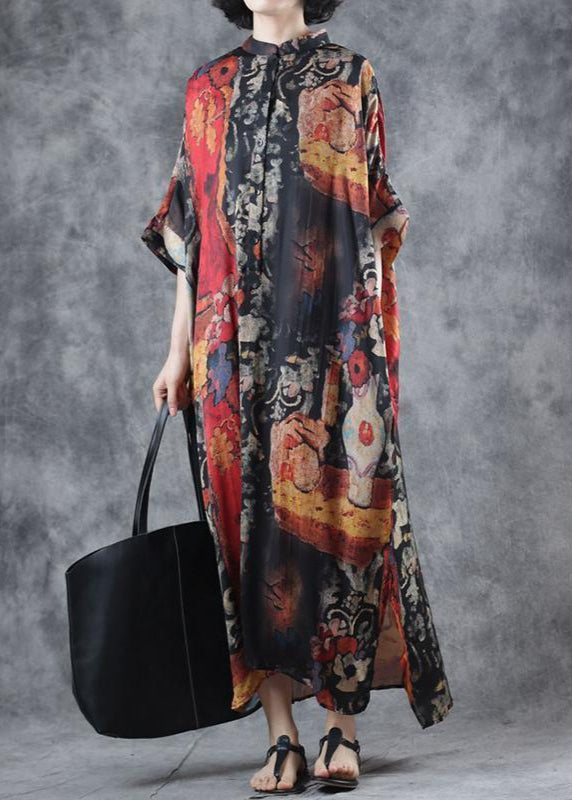 Maxi Dress Floral Print Casual Loose