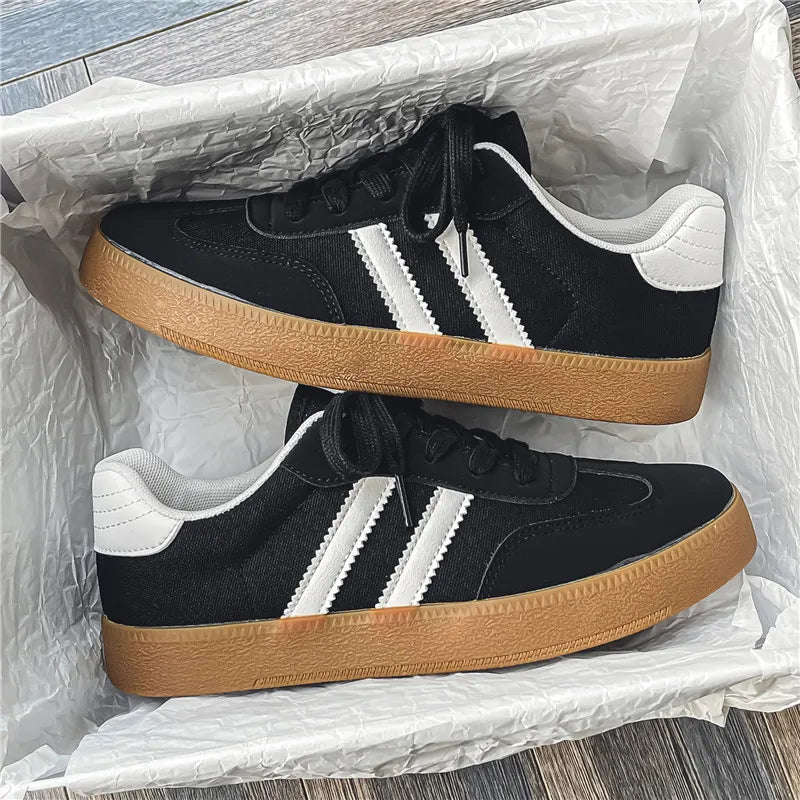 Men's Casual Retro German Training Shoes Laceup Lightweight Comfortable Sports Flat Shoes Men Skateboard Running Shoes