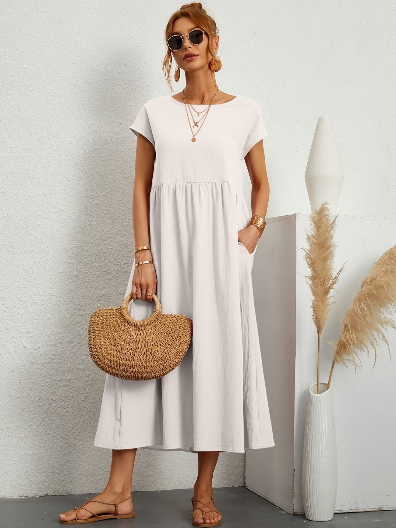 Salomé Statement Casual Linen Dress Occasion Edit