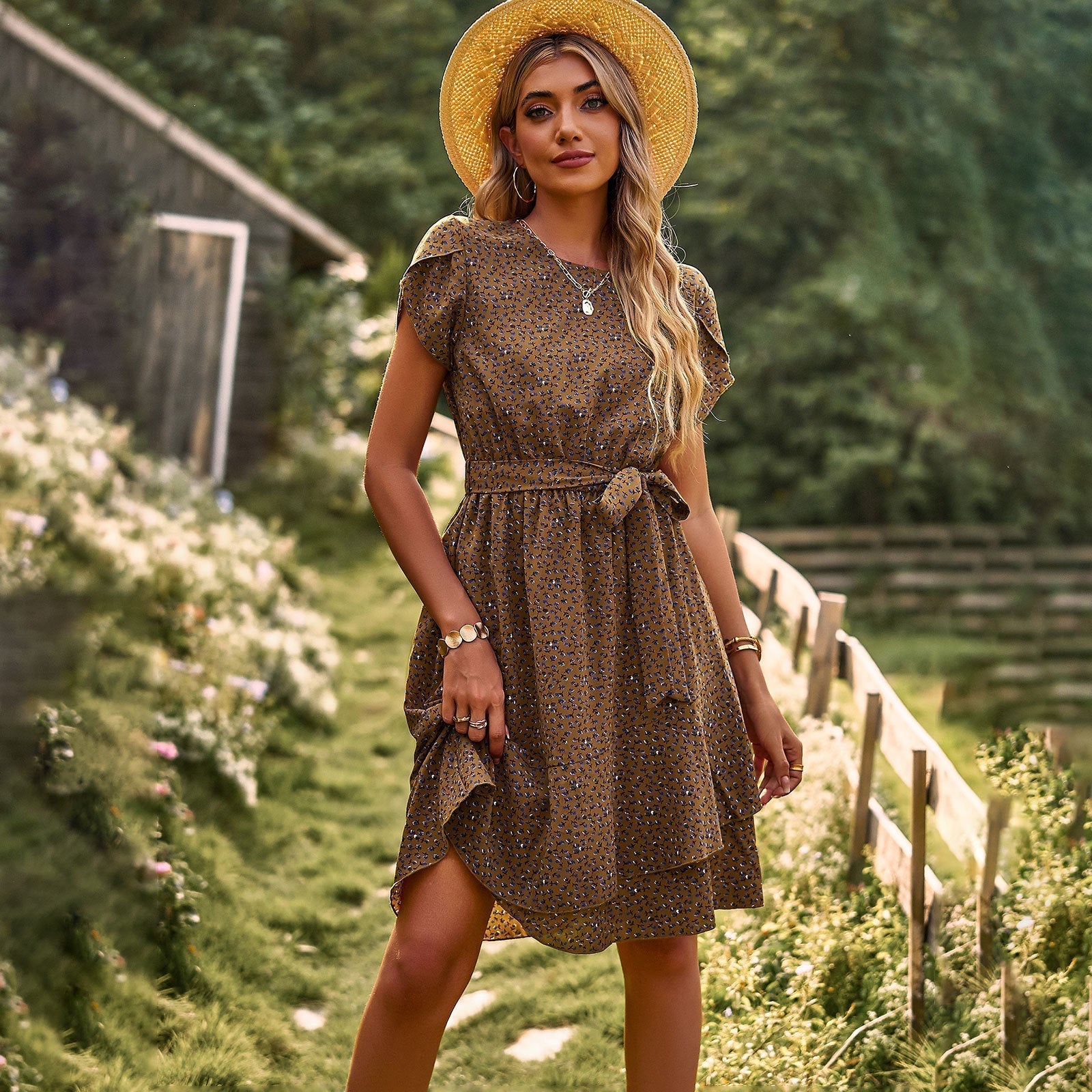 Alicia Aesthetic Floral Dress Premium Wardrobe Essential