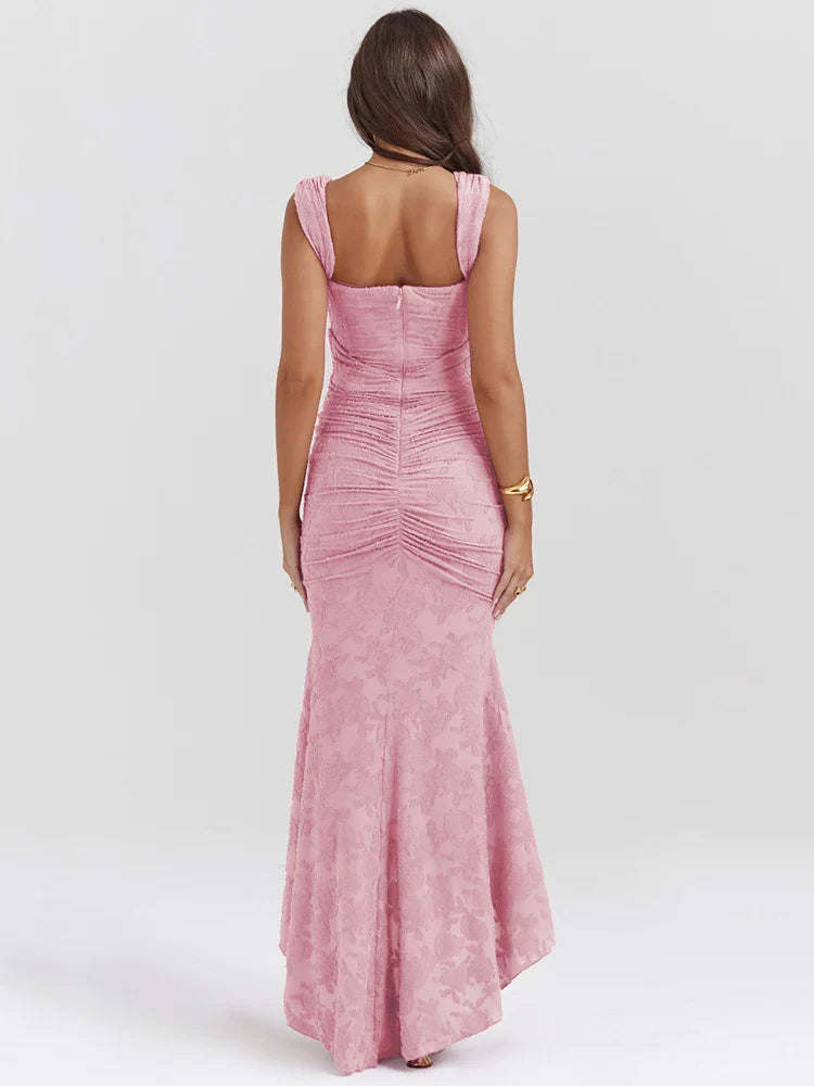 Offshoulder Sleeveless Bodycon Club Party Maxi Dress