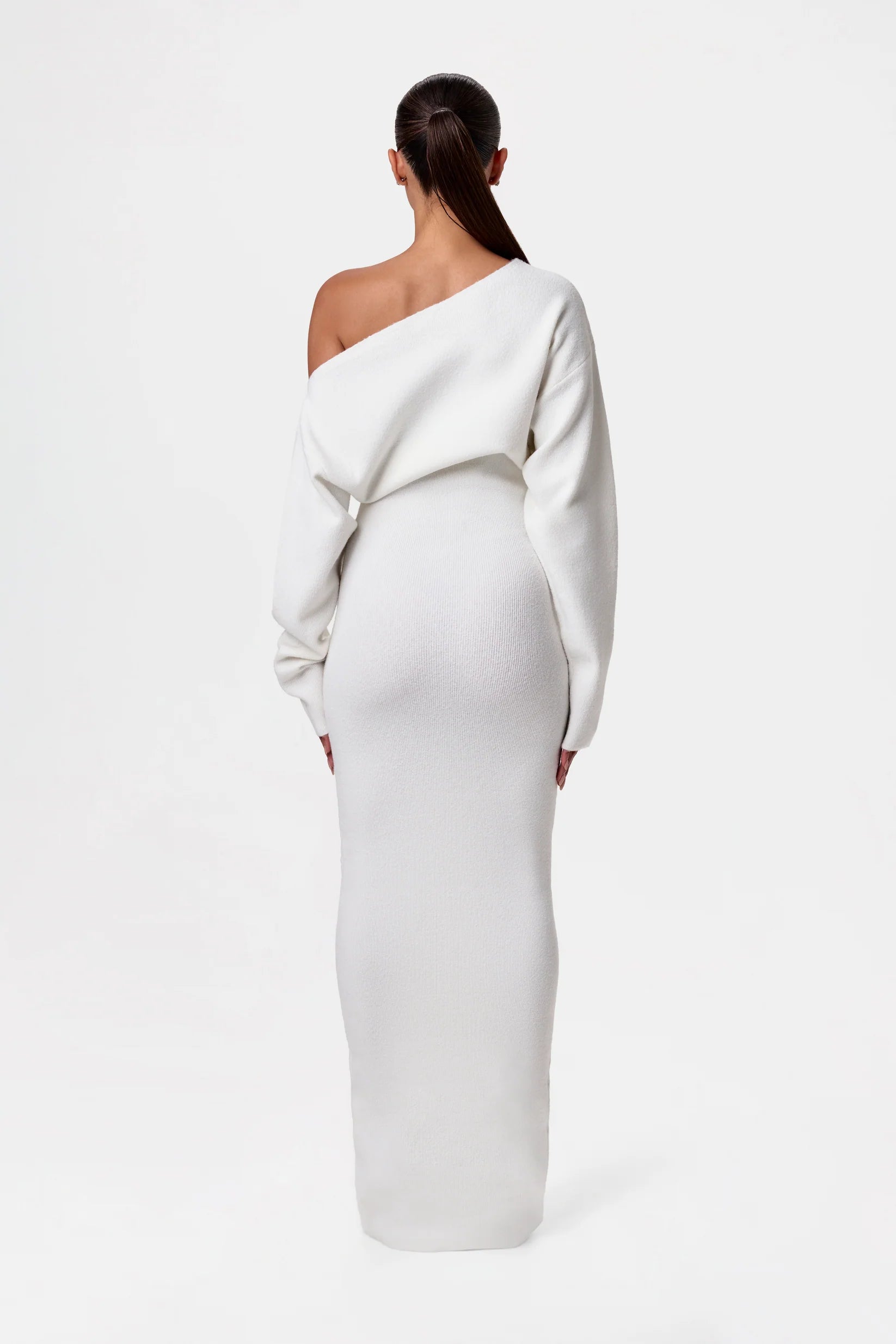 Ramona Aesthetic Sweater Dress with Dropped Shoulders Premium Wardrobe Essential