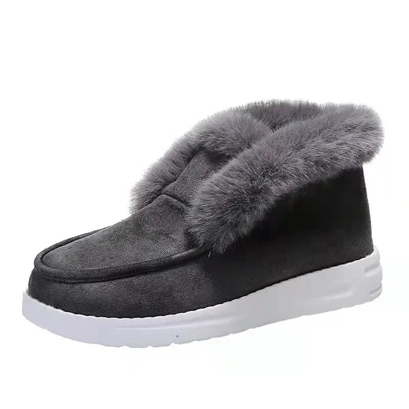 New Comfortable Stylish SlipOn Plush Warm Cozy Ankle Snow Boot