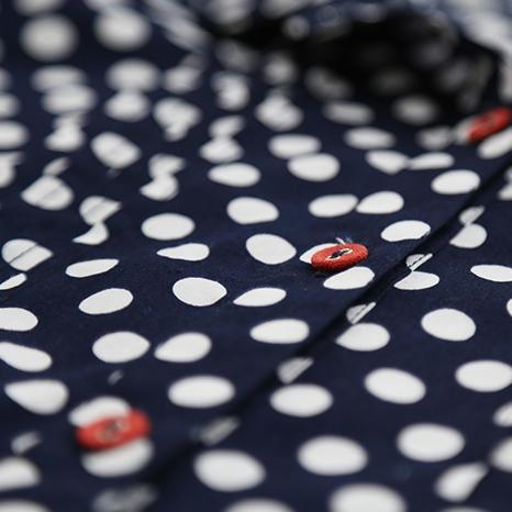 New blue dotted sundress plus size cotton summer dresses navy
