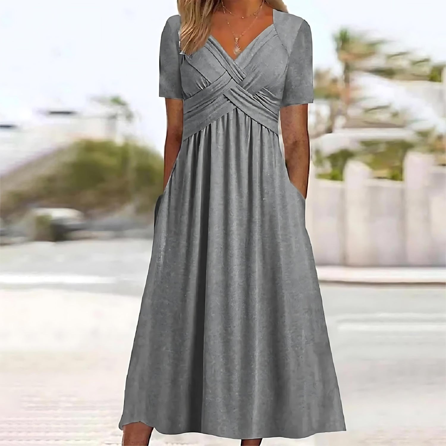 Paulina Aesthetic Midi Dress with Tummy Control Elevated Occasion Wear