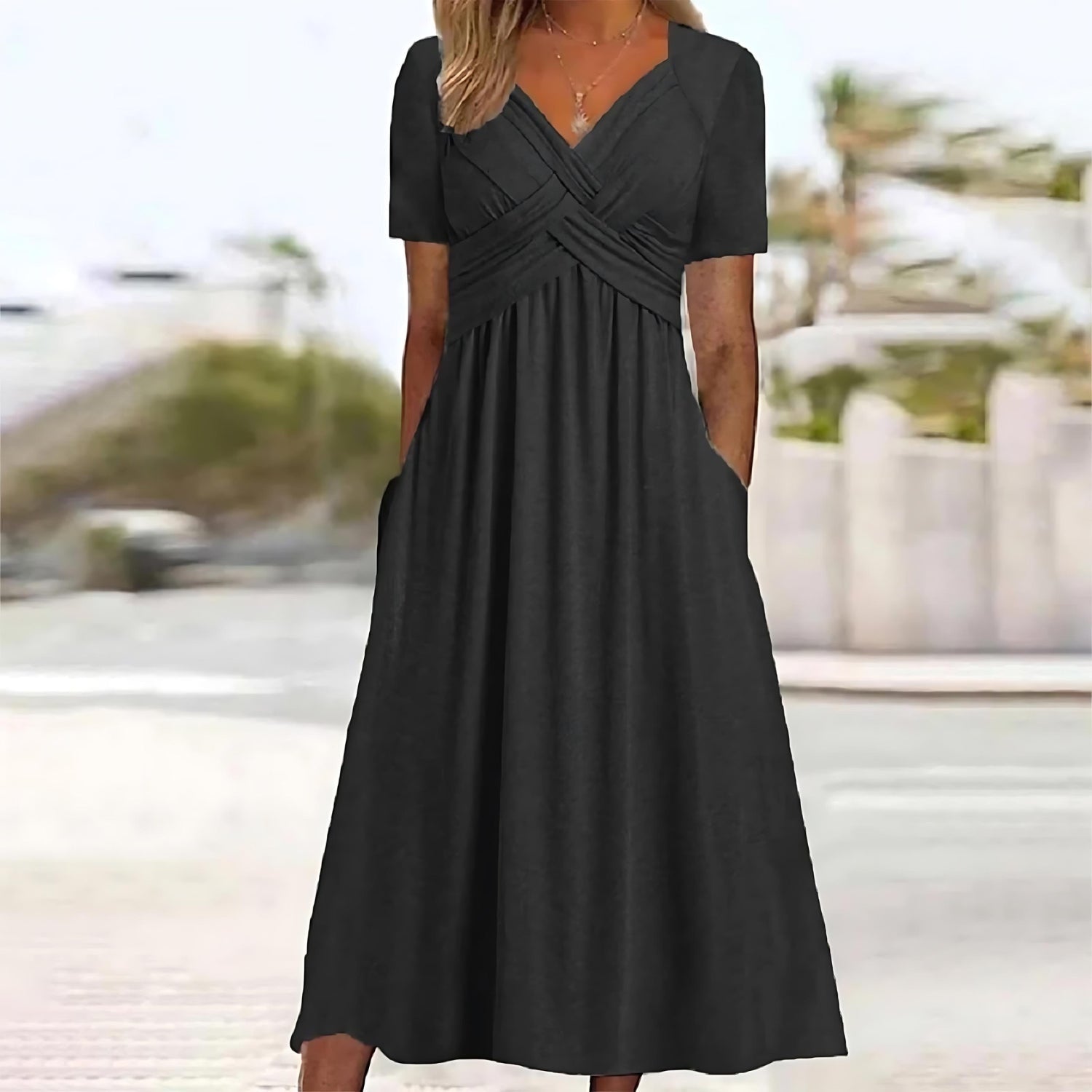 Paulina Aesthetic Midi Dress with Tummy Control Elevated Occasion Wear
