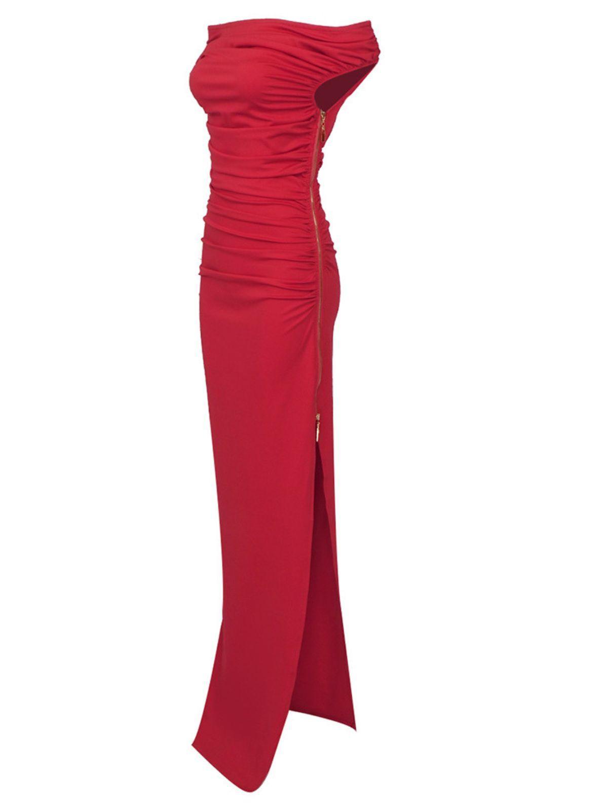 Nox Off Shoulder Split Maxi Dress