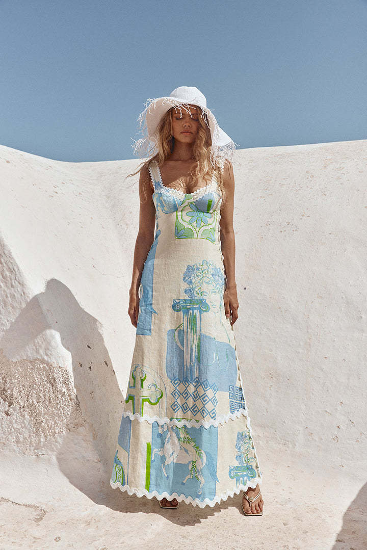 Melnik Maxi Dress Blue