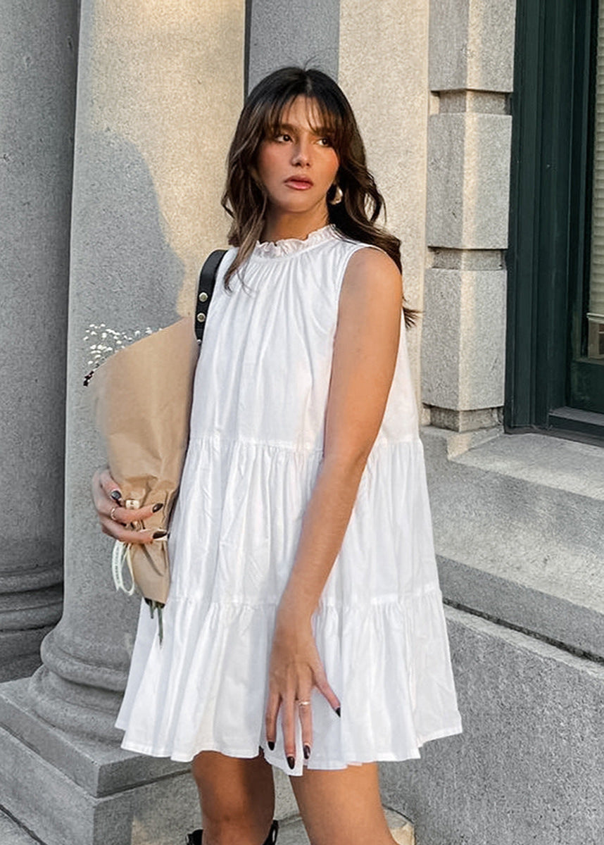 Camille TieRed Sleeveless Mini Dress