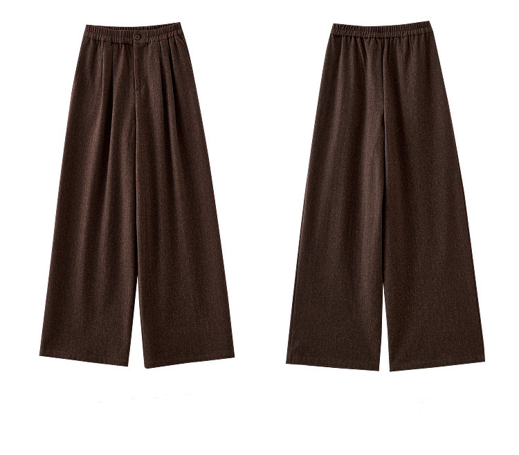Herringbone Three-Piece Set �Vest, Blouse & Wide-Leg Pants