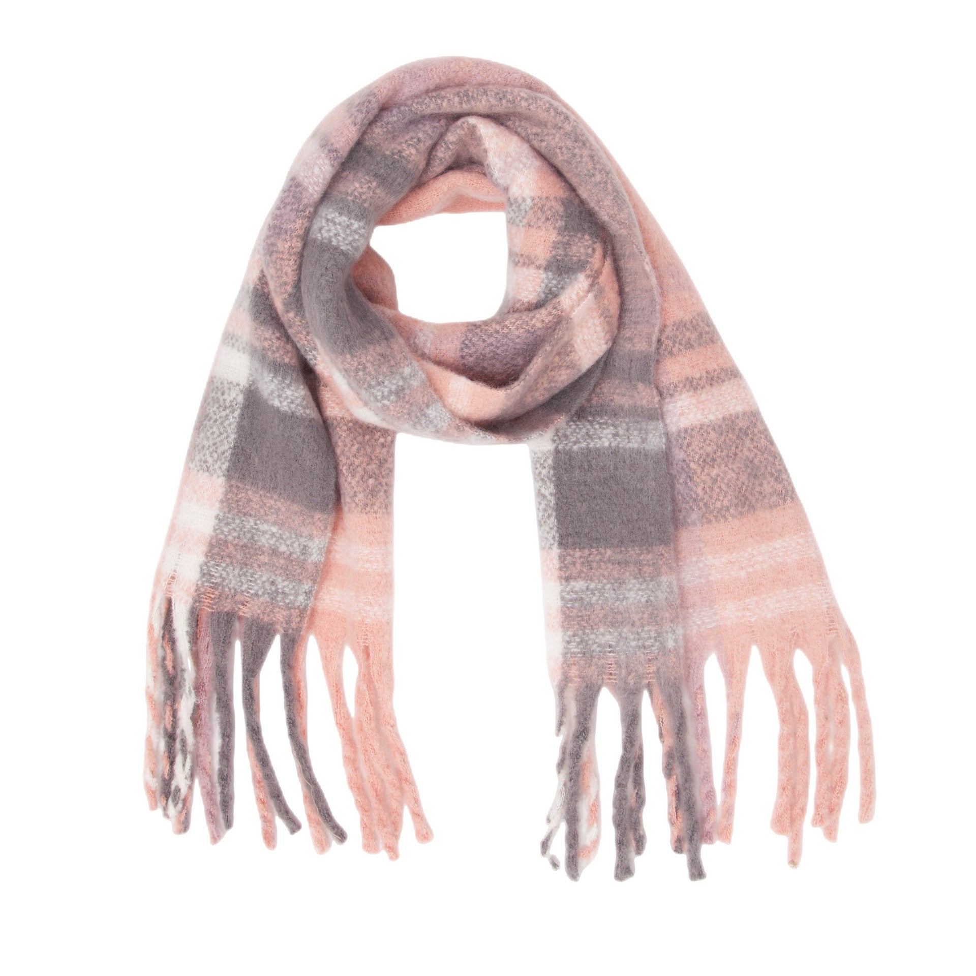 New Autumn Winter Thickened Coarsetassel Plaid Warm Scarf