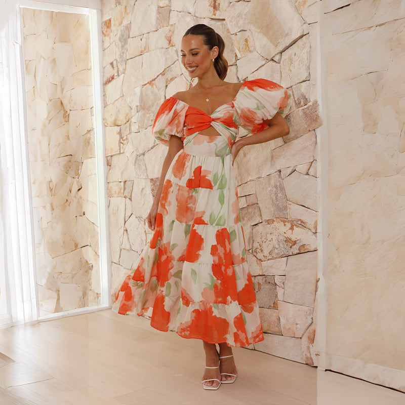 Emily Exclusive Dress with Puff Sleeves Boutique Collection