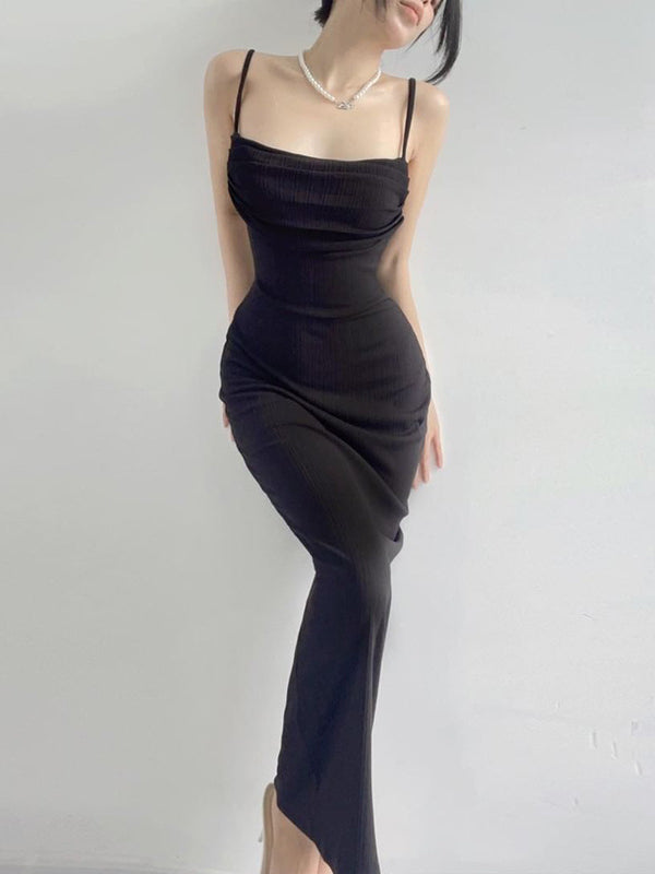 Black Backless Bodycon Dress L / Coffee Coffee Bodycon Dress