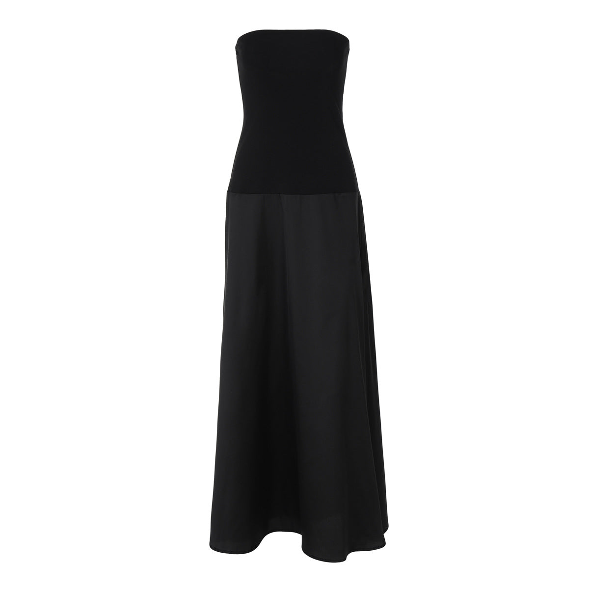 Tube Top Dress Slim Fitting Patchwork Dress