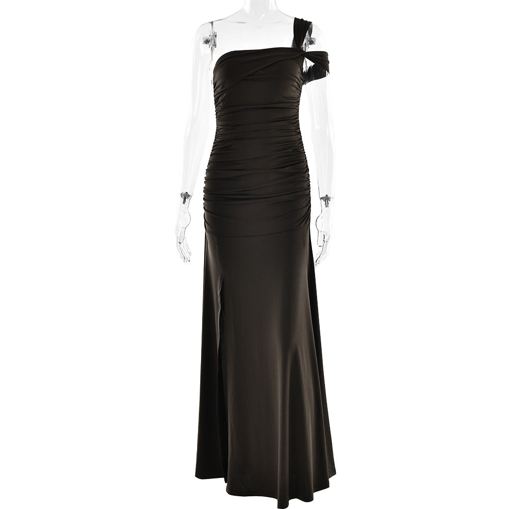 Elara Maxi Dress Brown