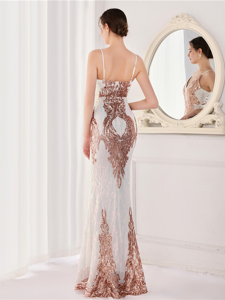 Flash fishtail evening dress