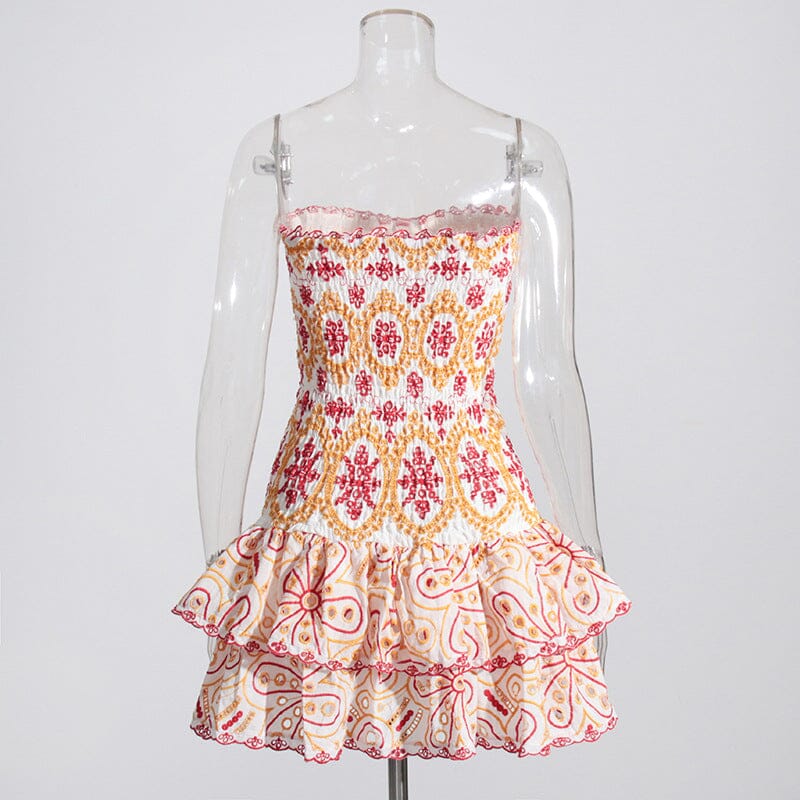 Strapless Ruffle Mini Dress
