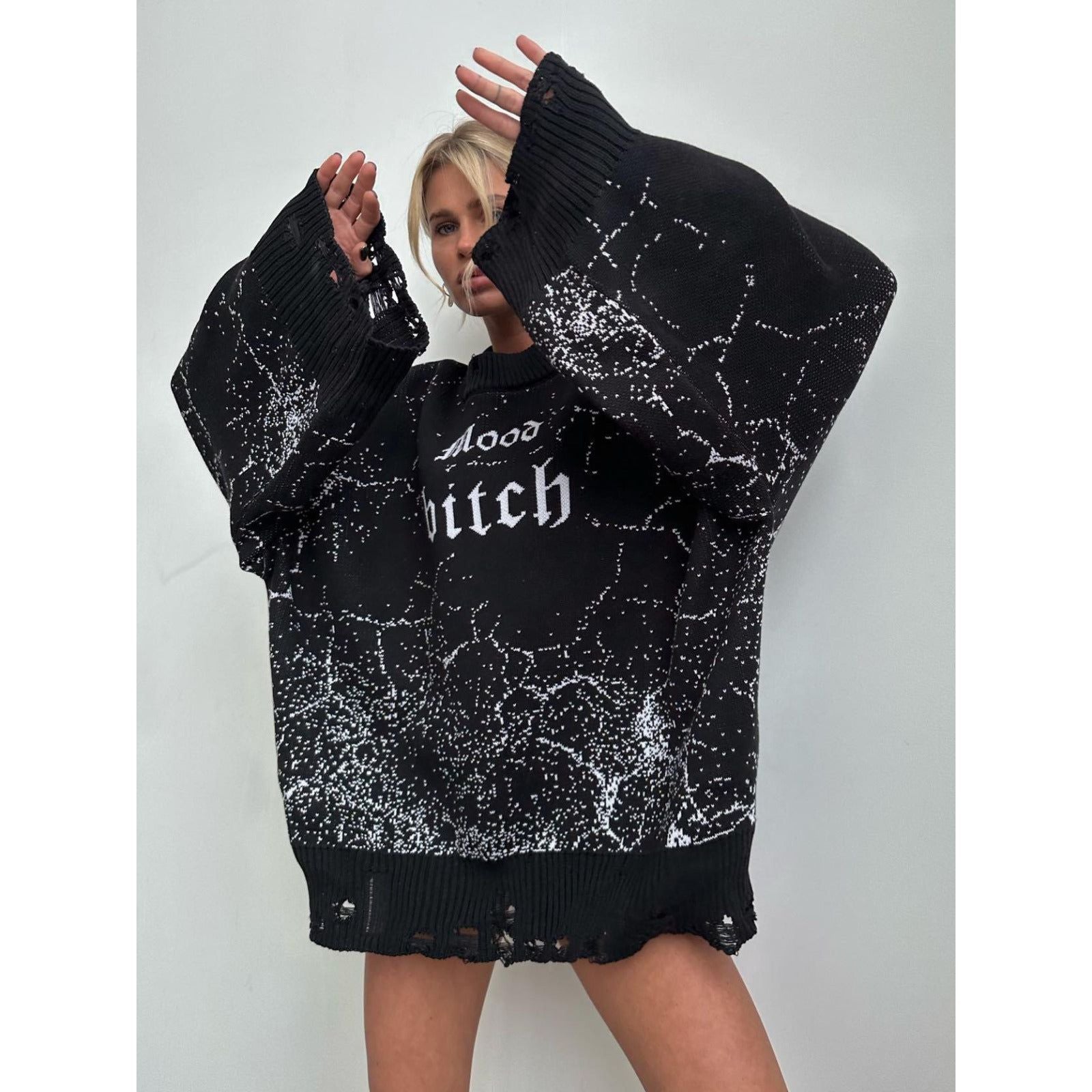 Streetwear Knitted Pullover Sweater