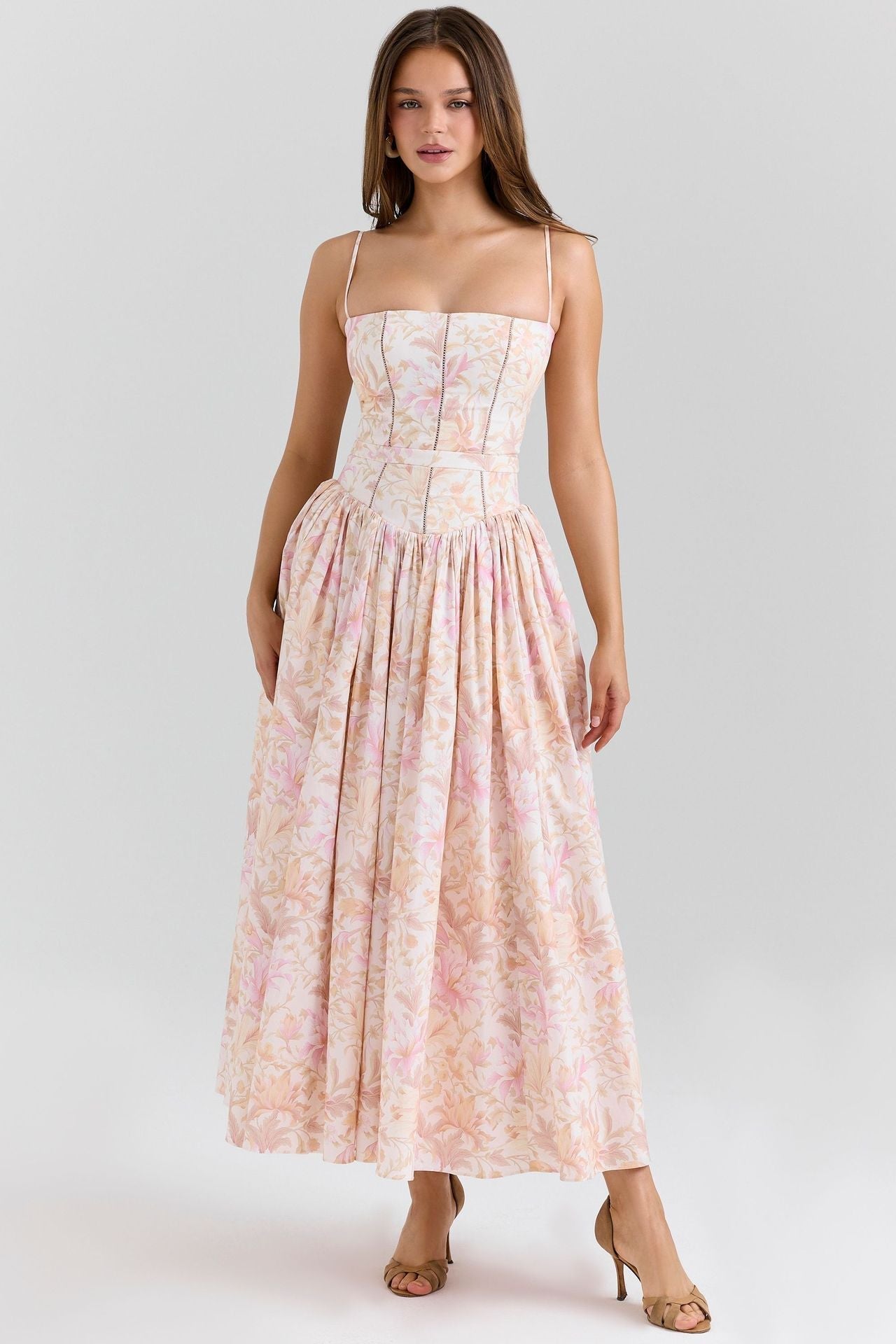 Ditsy Floral Slim Fit Slip Dress