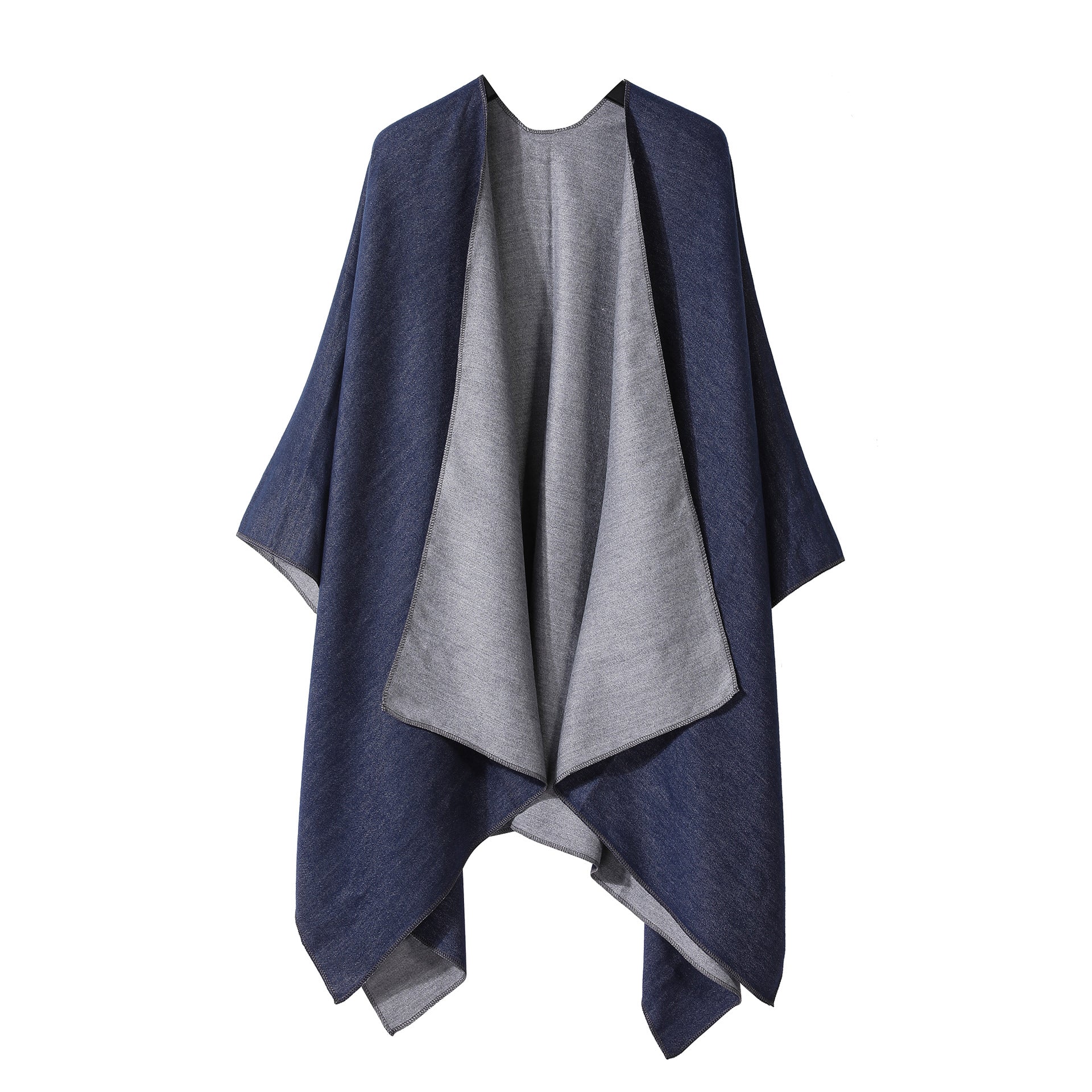 Plaincolored Doublesided Cape Autumn Winter Simple Scarf
