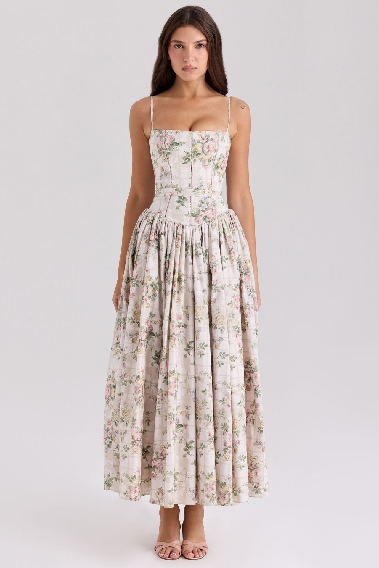 Ditsy Floral Slim Fit Slip Dress