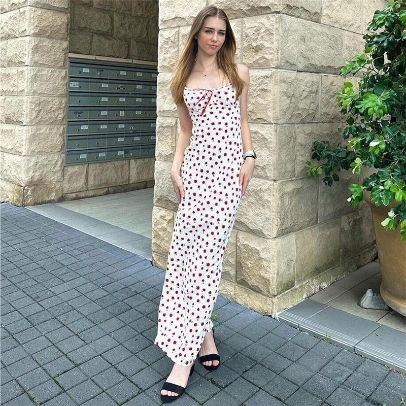 Delfina Exclusive Women's Floral Print Maxi Slip Dress Boutique Collection